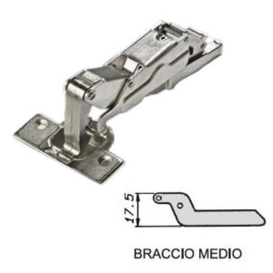 Cerniera 180° braccio medio