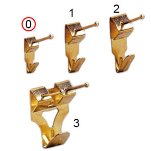 Gancio "X" in ferro ottonato misura "0"