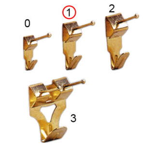 Gancio "X" in ferro ottonato misura "1"