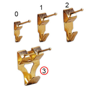 Gancio "X" in ferro ottonato misura "3"
