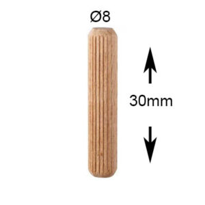 Spine in legno calibrate e selezionate Ø8x30mm