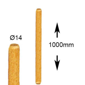 Spine in legno calibrate e selezionate Ø14x1000mm