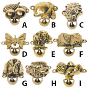 Appendini miniatura in ottone 80mm finitura bronzo