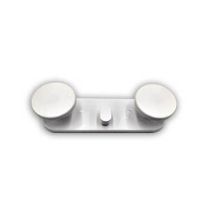 Appendiabiti bianco in plastica da 2 posti 210mm