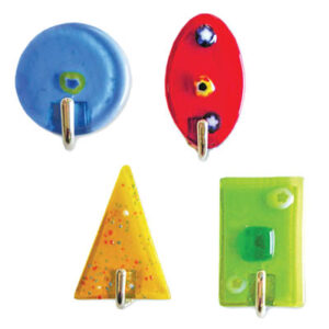 Ganci assortiti in vetro "Economico" con adesivo