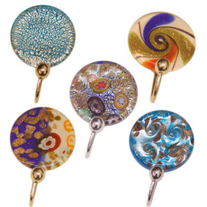 Ganci adesivi in vetro "Tondo lusso" con "Pallina" assortiti