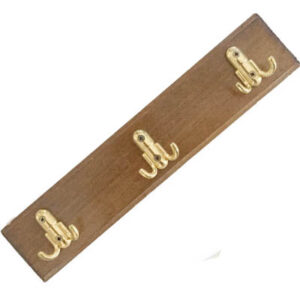 Assicella tre posti con ganci in zama 300x60x15mm