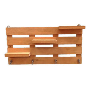Mensola Fiore in legno grezzo 40x20cm