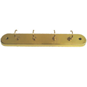 Piastra portachiavi con ganci in ottone 40x250mm
