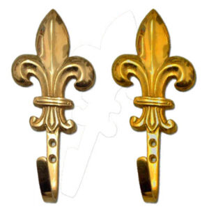 Gancio "Giglione" in ottone 135x67mm