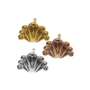Fermatenda "Pavone piccolo" in ottone 90x100mm