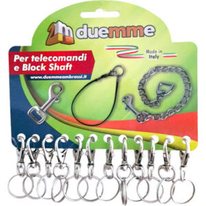 Moschettone con asola tonda mini con anello Ø25