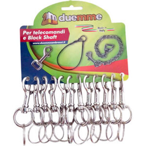 Moschettone con asola tonda medio con anello Ø35