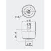 Scivolo regolabile SD50 H36+10mm nero WPJ - immagine 2