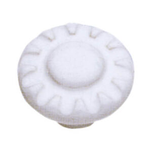 Pomolo in porcellana bianco Ø36mm decorato