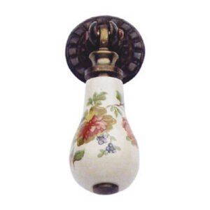 Pendente snodato e anticato bianco con fiori