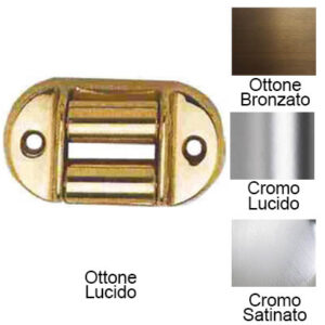 Guidacinghia ovale in ottone 60x35mm
