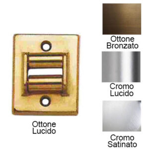 Guidacinghia rettangolare in ottone 60x45mm
