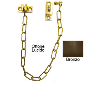 Catenella leggera sganciabile in ottone 250mm