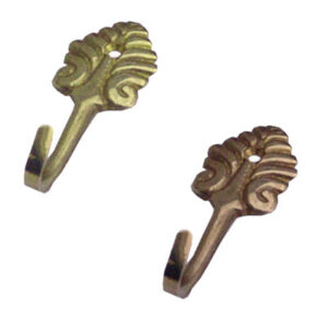 Gancio "Edera grande" in ottone 60x35 mm