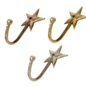 Gancio fermatenda "Stella" in ottone 65x38mm