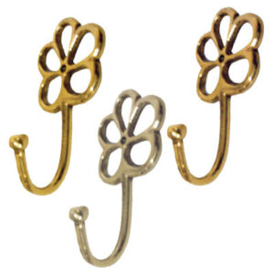 Gancio fermatenda "Racchetta" in ottone 75x40mm