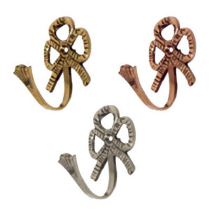 Gancio fermatenda "Fiocco" in ottone 70x44mm