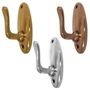 Gancio fermatenda "Liscio" in ottone 65x30x25mm