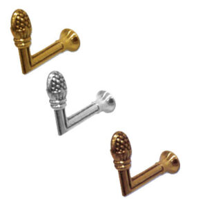 Gancio fermatenda "Pigna" in ottone 50x40x14mm