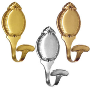 Gancio fermatenda "Cameo grande" in ottone 115x40x30mm