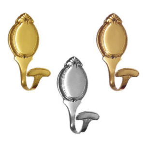 Gancio fermatenda "Cameo" in ottone 75x40x30mm