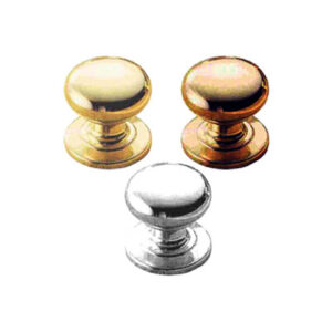 Pomolo sferico schiacciato in ottone Ø25