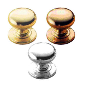 Pomolo sferico schiacciato in ottone Ø30