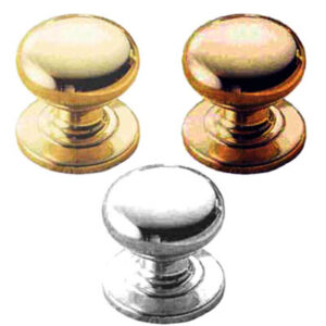 Pomolo sferico schiacciato in ottone Ø35