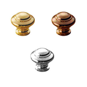 Pomolo concentrico in ottone Ø20