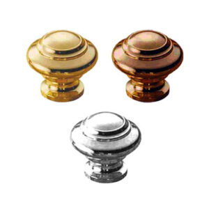 Pomolo concentrico in ottone Ø25