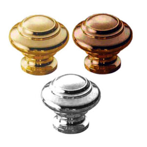 Pomolo concentrico in ottone Ø30