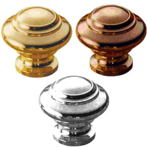 Pomolo concentrico in ottone Ø35