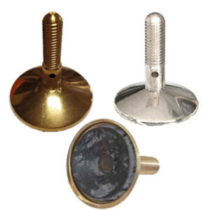 Piedini in ottone girevoli con gomma