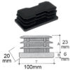 Puntali rettangolari alettati in polietilene da 20x25mm a 20x100mm - immagine 8