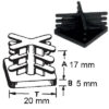 Puntali quadri alettati in politene da 20x20mm a 25x25mm - immagine 2