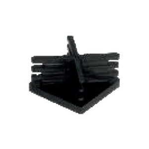 Puntali quadri alettati in politene 70x70mm